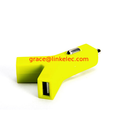 Zigarettenanzünder Steckdose Autolader stilvolles YShape-Style-Ladegerät3.1A Doppel-USB2-Anschluss gelb fournisseur