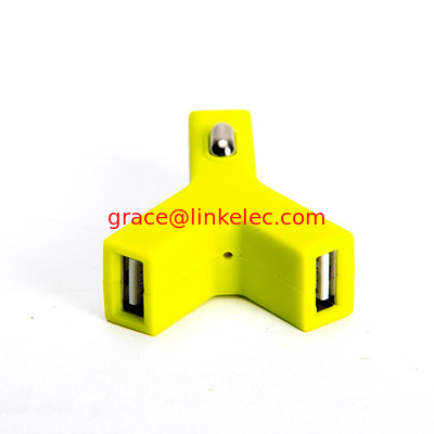 Zigarettenanzünder Steckdose Autolader stilvolles YShape-Style-Ladegerät3.1A Doppel-USB2-Anschluss gelb fournisseur
