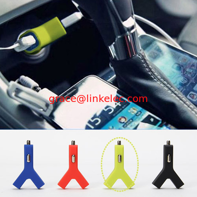 Zigarettenanzünder Steckdose Autolader stilvolles YShape-Style-Ladegerät3.1A Doppel-USB2-Anschluss gelb fournisseur