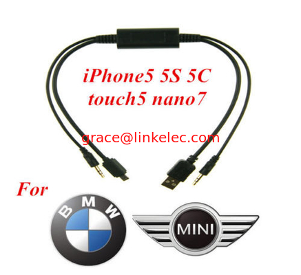 BMW 8-Pin-Kabel mit 3,5 mm AUX-Schnittstellenadapter für MINI iPod iPhone 5 5S 5C Beleuchtung fournisseur