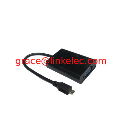 Premium MHL TO VGA+Audio+Power Ladeadapter für Projektormonitor oder Fernseher